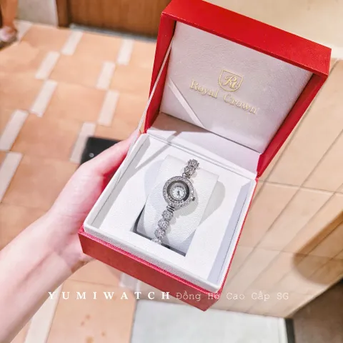 Đồng Hồ Nữ ROCROWN Đá Pha Lê, Thiết Kế Lắc Tay Tạo Cảm Giác Mềm Mại, Điều Đà Sang Trọng, Tặng Kèm Hộp Cao Cấp
