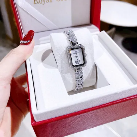 [CAO CẤP] Đồng Hồ Nữ ROYAL CROWN Đá Pha Lê Cao Cấp FULLBOX