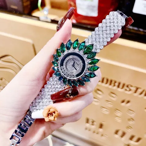 Đồng Hồ Nữ ROCROWN Đính Đá Pha Lê Kiểu Dáng Hoa Tuyết Siêu Sang