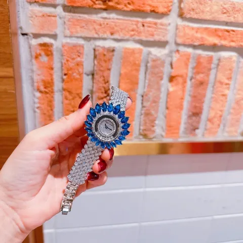 Đồng Hồ Nữ ROCROWN Đính Đá Pha Lê Kiểu Dáng Hoa Tuyết Siêu Sang