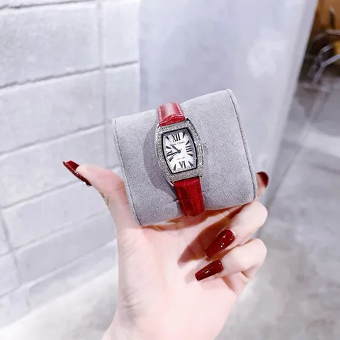 [CAO CẤP] Đồng Hồ Nữ ROYAL CROWN Mặt Vuông đính đá pha lê Siêu Sáng, Cao Cấp FULLBOX