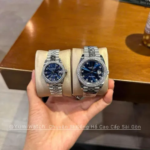 [HÀNG CAO CẤP] Đồng Hồ Cặp Nam Nữ YUMI ALESSX Đính Đá Pha Lê Siêu Sáng , Sang Trọng Và Thanh Lịch