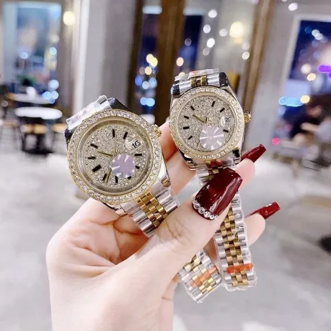 [ SIÊU CẤP  ]  Đồng Hồ Cặp Nam Nữ ALO Đính Đá Sang Trọng, Thời Trang Cao Cấp Kèm Hộp Cao Cấp