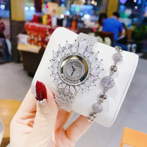 [CAO CẤP] Đồng Hồ Nữ ROYAL HOA TUYẾT ĐÁ PHA LÊ FULLBOX CAO CẤP