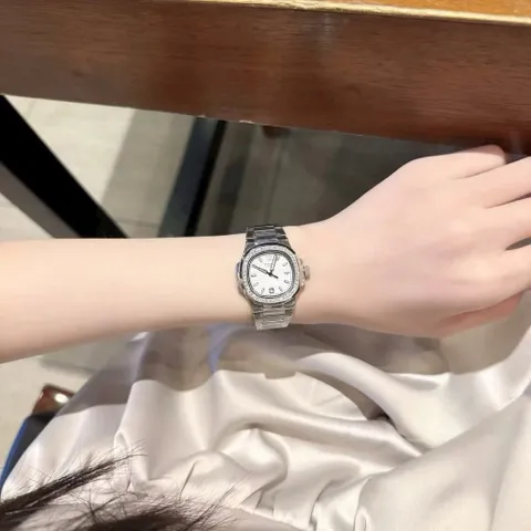 Đồng Hồ Nữ PPTTIK Dây Thép Không Gỉ Mặt Vuông Cao Cấp FULLBOX HÃNG