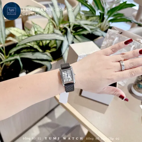 CHÍNH HÃNG Đồng Hồ Nữ YUMI COMLOVER Dây Da Vuông Vintage Siêu Hot