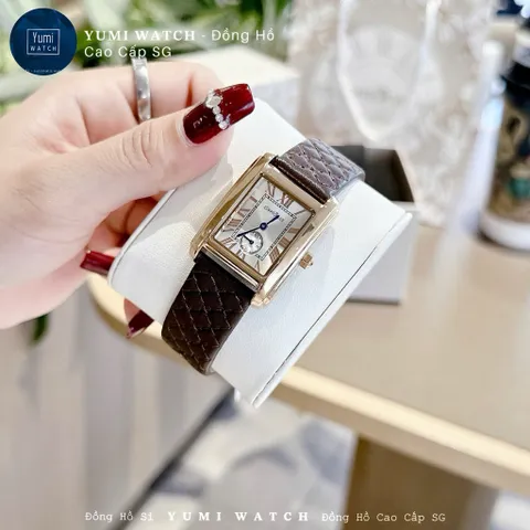 CHÍNH HÃNG Đồng Hồ Nữ YUMI COMLOVER Dây Da Vuông Vintage Siêu Hot