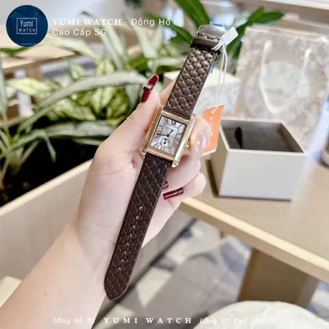 CHÍNH HÃNG Đồng Hồ Nữ YUMI COMLOVER Dây Da Vuông Vintage Siêu Hot