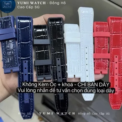 Bộ dây FRANKLER đồng hồ cao su phủ da cao cấp 20x16mm, không kèm chốt + ốc