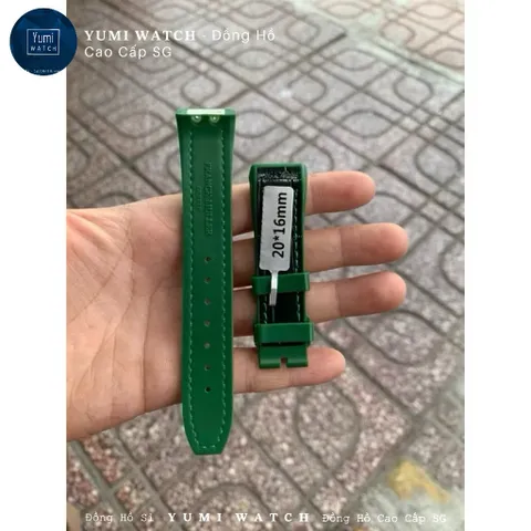 Bộ dây FRANKLER đồng hồ cao su phủ da cao cấp 20x16mm, không kèm chốt + ốc