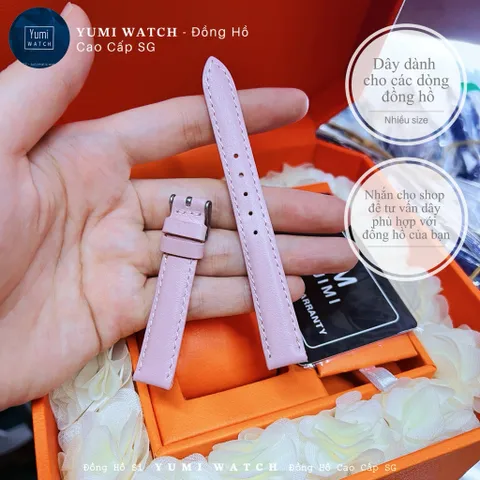 Dây da đồng hồ nam nữ PU mềm mại, khóa kim chắc chắn