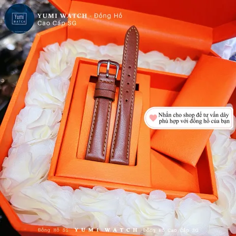 Dây da đồng hồ nam nữ PU mềm mại, khóa kim chắc chắn