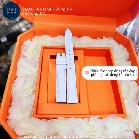 Dây da đồng hồ nam nữ PU mềm mại, khóa kim chắc chắn