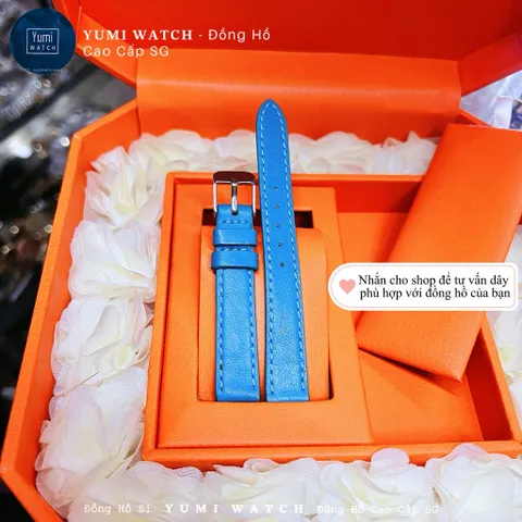 Dây da đồng hồ nam nữ PU mềm mại, khóa kim chắc chắn