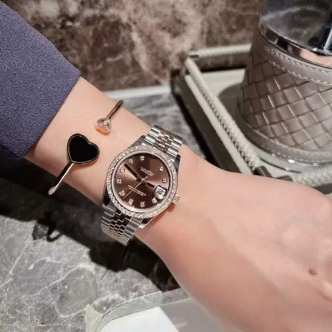 [ YUMI WATCH 𝟐 ] Đồng hồ cặp đôi  ALLO dây inox chạy cơ tự động MÁY THUỴ SĨ