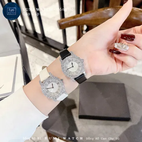 Đồng Hồ Nữ Dây Da Cchoper đính đá sang trọng kèm hộp