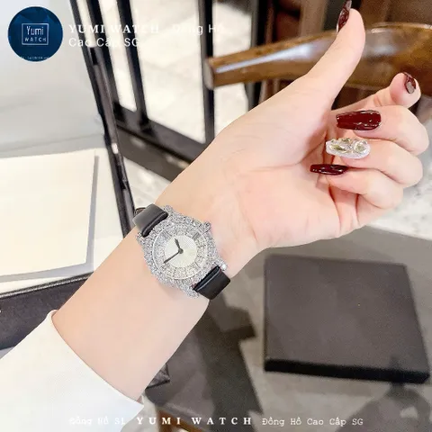 Đồng Hồ Nữ Dây Da Cchoper đính đá sang trọng kèm hộp
