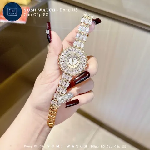 [ Yumi Store ] Đồng Hồ Nữ Pha Lê CROWN Sang Trọng , Kiểu Dáng Hoa Tuyết Siêu Hot