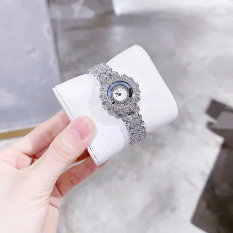[CAO CẤP] Đồng Hồ Nữ Royal Crown dây full đá pha lê siêu sáng Cao Cấp Fullbox