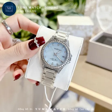 CHÍNH HÃNG Đồng Hồ Nữ YUMI COLOVER Dây Thép Không Gỉ Mặt Tròn đính đá Cao Cấp