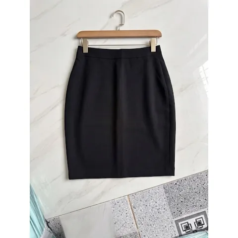 Chân Váy Bút Chì Kaki Form Ôm Cạp 3cm Dài 50cm, Đen/Xanh Đen - Thời Trang Công Sở Nữ Shop Du Nguyễn