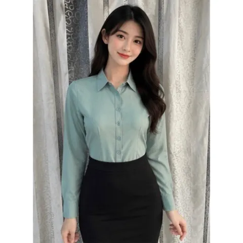 Áo Sơ Mi Nữ Tay Dài Công Sở Thanh Lịch – 25 Màu, Form Chuẩn, Dễ Phối Đồ | DU NGUYỄN