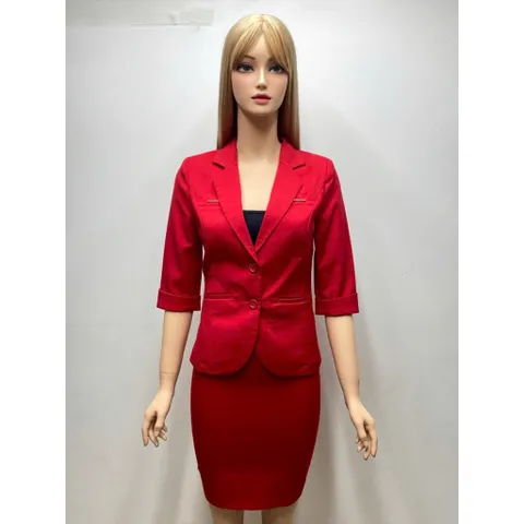 Bộ Vest Nữ Kaki Tay Lỡ Kèm Chân Váy Công Sở Thanh Lịch