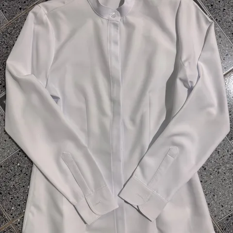 Áo Sơ Mi Nữ Công Sở Du Nguyễn Trắng Tinh Che Nút Tay Dài Tay Lỡ Cổ Tàu Thanh Lịch Size S-4XL