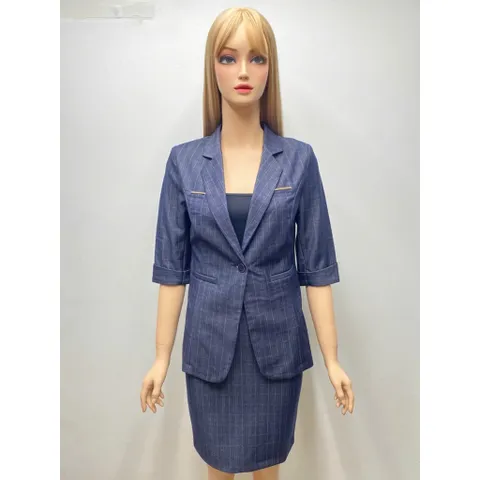 Áo Vest Nữ Kẻ Caro Tay Lỡ Phom Dài Công Sở Thanh Lịch