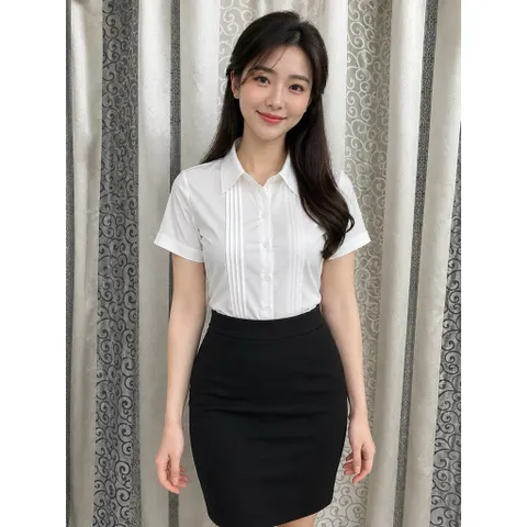 Áo Sơ Mi Nữ 5 Ly Tay Dài Tay Ngắn Lụa Nhung Cao Cấp