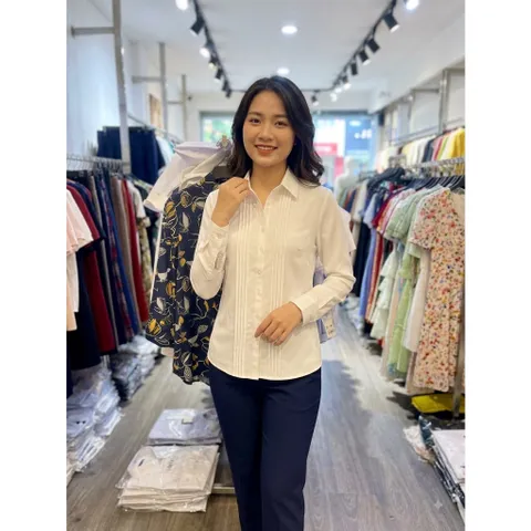 Áo Sơ Mi Nữ 5 Ly Tay Dài Tay Ngắn Lụa Nhung Cao Cấp