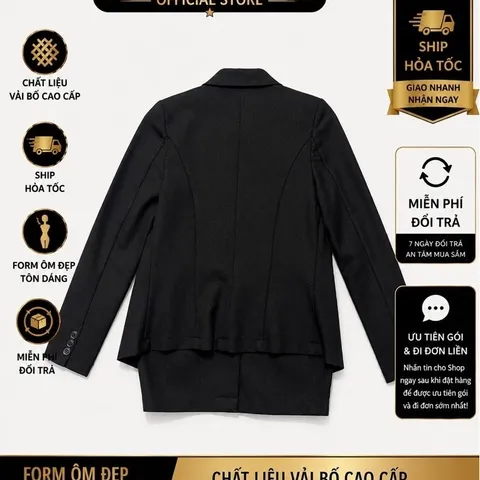Áo Vest Nữ Công Sở Du Nguyễn Vải Bố Form Ôm – Mẫu Trơn & Nẹp Sắt