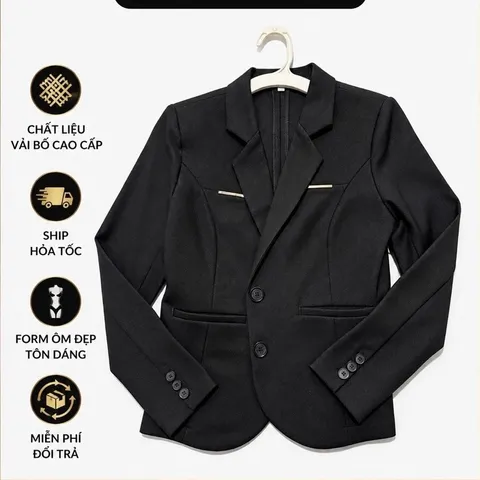 Áo Vest Nữ Công Sở Du Nguyễn Vải Bố Form Ôm – Mẫu Trơn & Nẹp Sắt