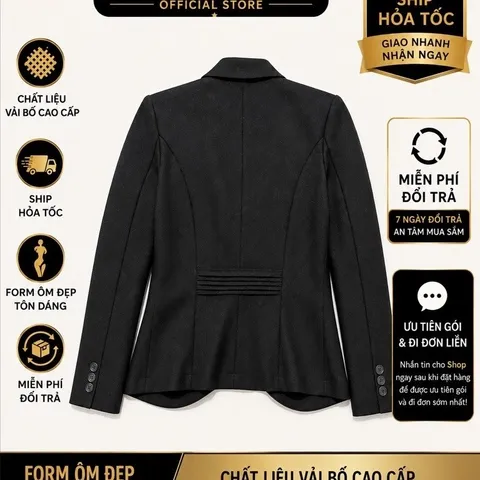 Áo Vest Nữ Công Sở Du Nguyễn Vải Bố Form Ôm – Mẫu Trơn & Nẹp Sắt