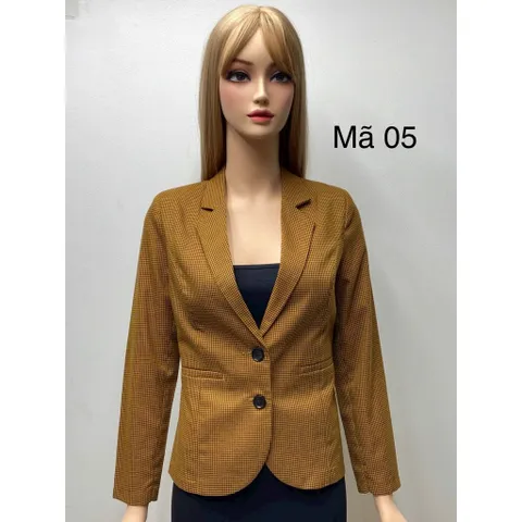 Áo Vest Nữ Kẻ Caro Nhiều Màu Tay Dài Công Sở Thanh Lịch