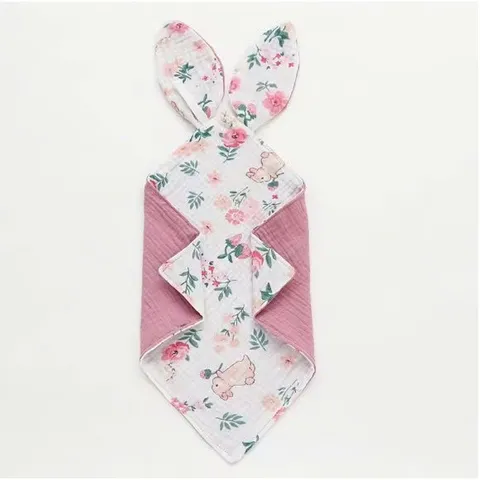 Khăn doudou - Khăn xoa dịu - chất liệu muslin dễ thương, an toàn cho bé