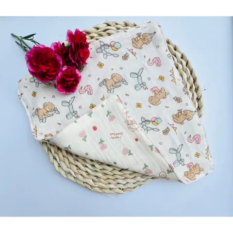 Khăn mặt, khăn sữa chất xô muslin 4 lớp mềm mại an toàn với da em bé.
