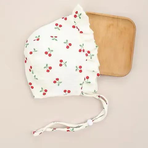 Mũ vải bonnet chất muslin, linen cho bé gái - baby bonnet