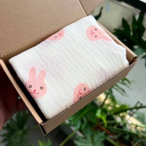 Khăn tắm xô muslin 4 lớp 2 mặt hiệu suất thấm hút cao và thân thiện với da CindyKids