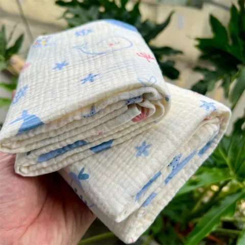 Khăn Tắm Muslin 2 Lớp Cao Cấp (120x70cm) - Siêu Thấm Hút, Mềm Mịn, Đa Dạng Họa Tiết