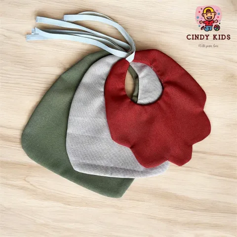 Yếm Linen cho bé - Yếm ăn dặm, yếm cổ xinh xắn thoáng mát thấm mồ hôi tốt cho mùa hè