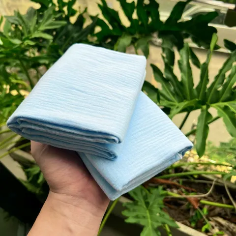 Khăn Xô Muslin 100x70cm – Khăn Cotton Trơn Màu Mềm Mịn, Thấm Hút Tốt, Khăn Đa Năng Gia Đình
