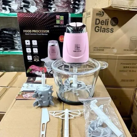 Máy Xay Thực Phẩm Đa Năng Cối Thuỷ Tinh, Xay Thịt Xay Thức Ăn Công Suất Lớn 500w, Dung Tích 3.5L
