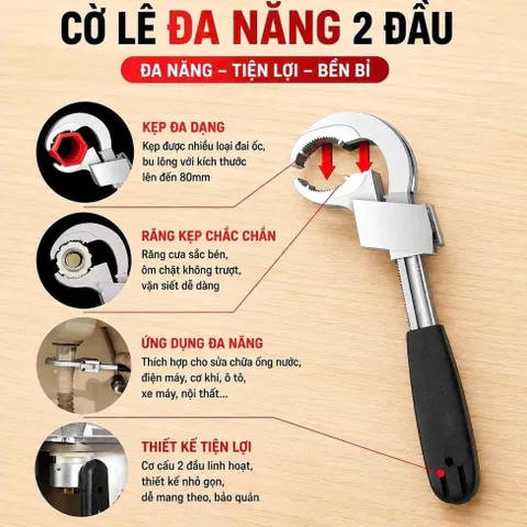 Cờ Lê Đa Năng 48 Đầu Xoay 360 Độ , Tay Cầm Chống Trượt - Dụng Cụ Vặn Bu Lông Ốc Vít Đa Năng Tiện Lợi Nhỏ Gọn