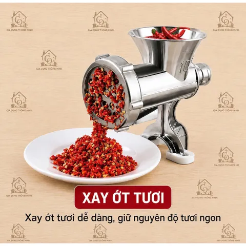 Máy Xay Quay Tay Xay Thịt - Cua - Cá, Đùn Xúc Xích, Xay Tất Cả Các Loại Thực Phẩm Sắc Bén Tiện Dụng Cho Nhà Bếp