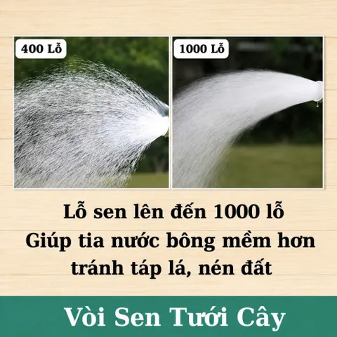 Đầu phun tưới cây 1000 lỗ phân tán nước đều, tưới nhẹ nhàng cho rau hoa chuyên dùng tưới cây