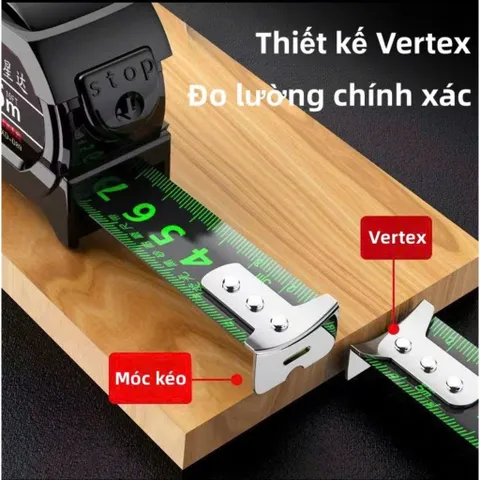 Thước Dây Huỳnh Quang Chất Liệu Thép Không Rỉ , Loại Dài 5M , 7,5M Và 10M Khóa Tự Động