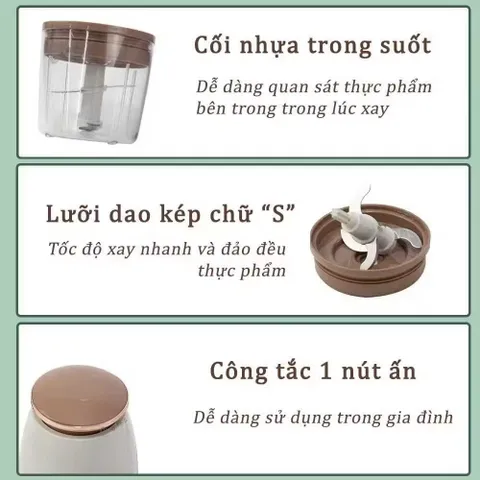 Máy Xay Thịt OSAKA Nắp Đồng Nhỏ Gọn, Mạnh Mẽ-Máy Xay Sinh Tố Nhỏ Gọn Tiện Lợi