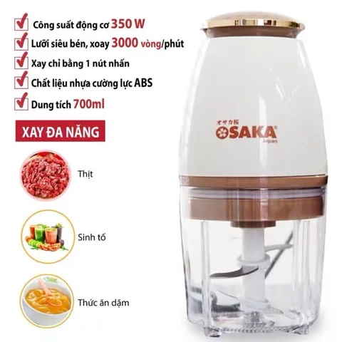 Máy Xay Thịt OSAKA Nắp Đồng Nhỏ Gọn, Mạnh Mẽ-Máy Xay Sinh Tố Nhỏ Gọn Tiện Lợi
