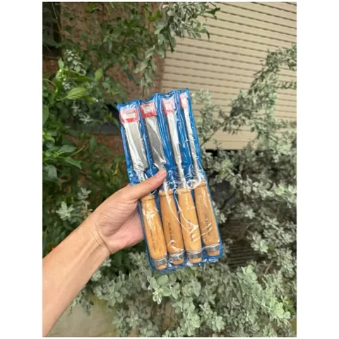 Combo Bộ 4 Đục Gỗ Tay Cầm Gỗ Cao Cấp – Dụng Cụ Chạm Khắc, Tiện Mộc, Sửa Chữa Gỗ, Hàng Loại 1 Dày Dặn Chắc Tay